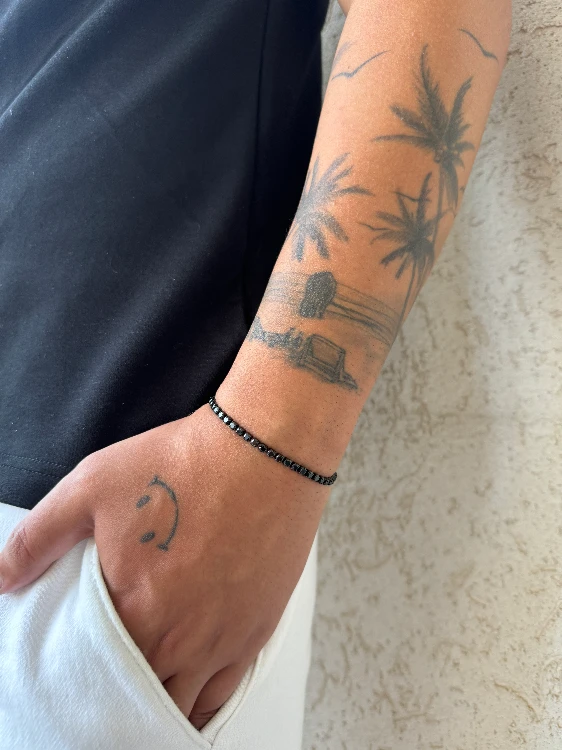 צמיד טניס שחור