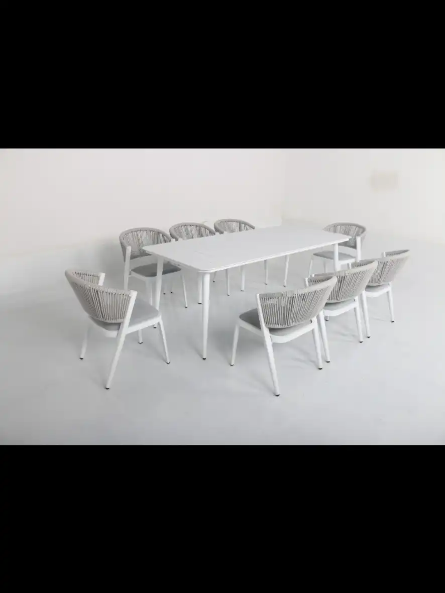 שולחן פינת אוכל "וגאס" - צבע לבן (לא כולל כסאות)