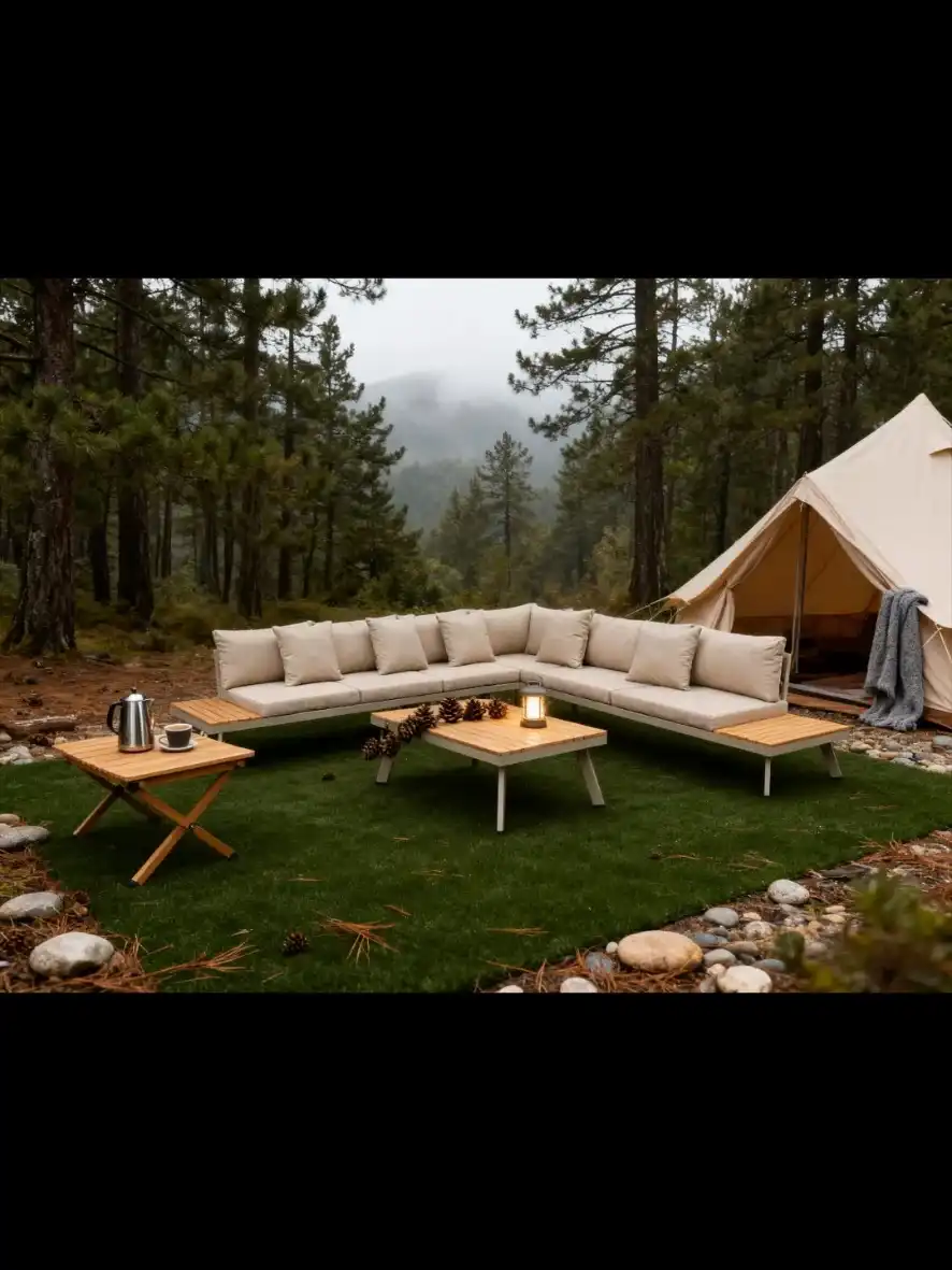 פינת ישיבה דגם "אבישג" צבע שמפניה