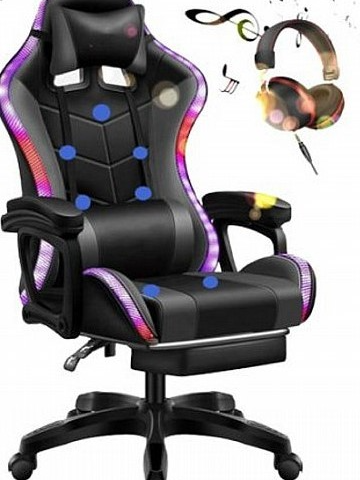 כיסא גיימינג Multi Garden King Plus משלוח ישיר מהמלאי של היבואן | חוויית גיימינג מושלמת: רמקולי Bluetooth מובנים ותאורת LED צבעונית ליצירת אווירה סוחפת | נוחות אולטימטיבית: ריפוד דמוי עור רך, כריות ארגונומיות וכרית רטט חשמלית לעיסוי מפנק | תמיכה ארגונומית: מבנה ארגונומי מיוחד שדואג לגב ומונע כאבים גם לאחר שעות של משחק | פונקציונליות מתקדמת: מנגנון הרמה והורדה, סיבוב 360 מעלות, ידיות ארגונומיות והדום רגליים מתכוונן | עיצוב גיימינג יוקרתי: עיצוב ספורטיבי עם קווים חדים וצבע שחור אלגנטי שישדרג כל חדר גיימינג |