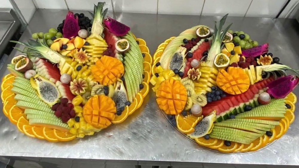 זוג מגשי פירות XXL