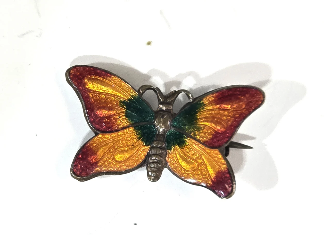 סיכת פרפר וינטג' אמייל צבעוני