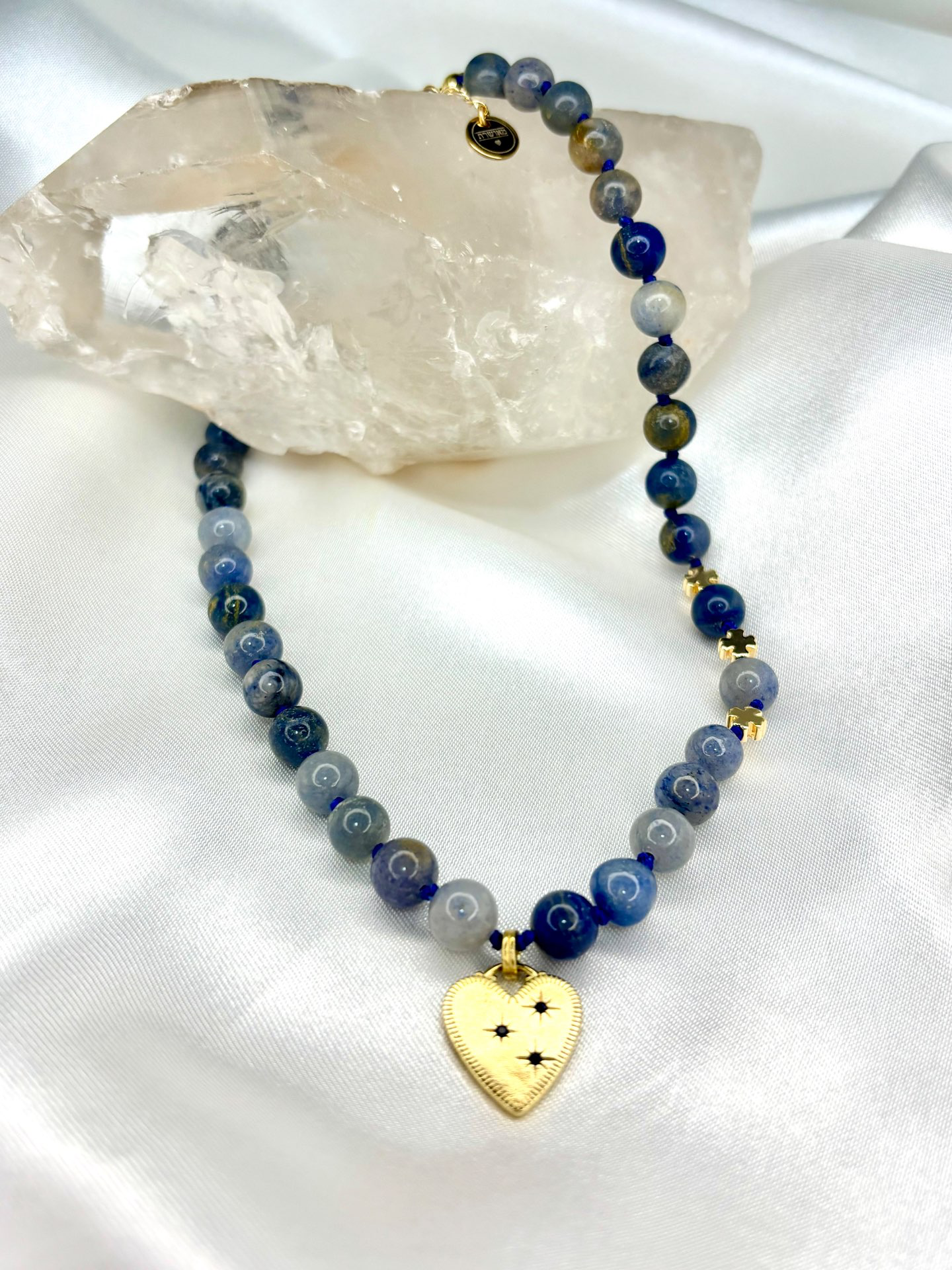 שרשרת אוונטורין כחול בהתאמה אישית | מאושרת