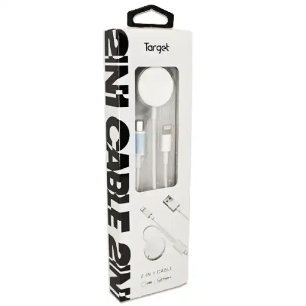 כבל משולב מטען אלחוטי שעון אפל +TARGET Type C to Lightning