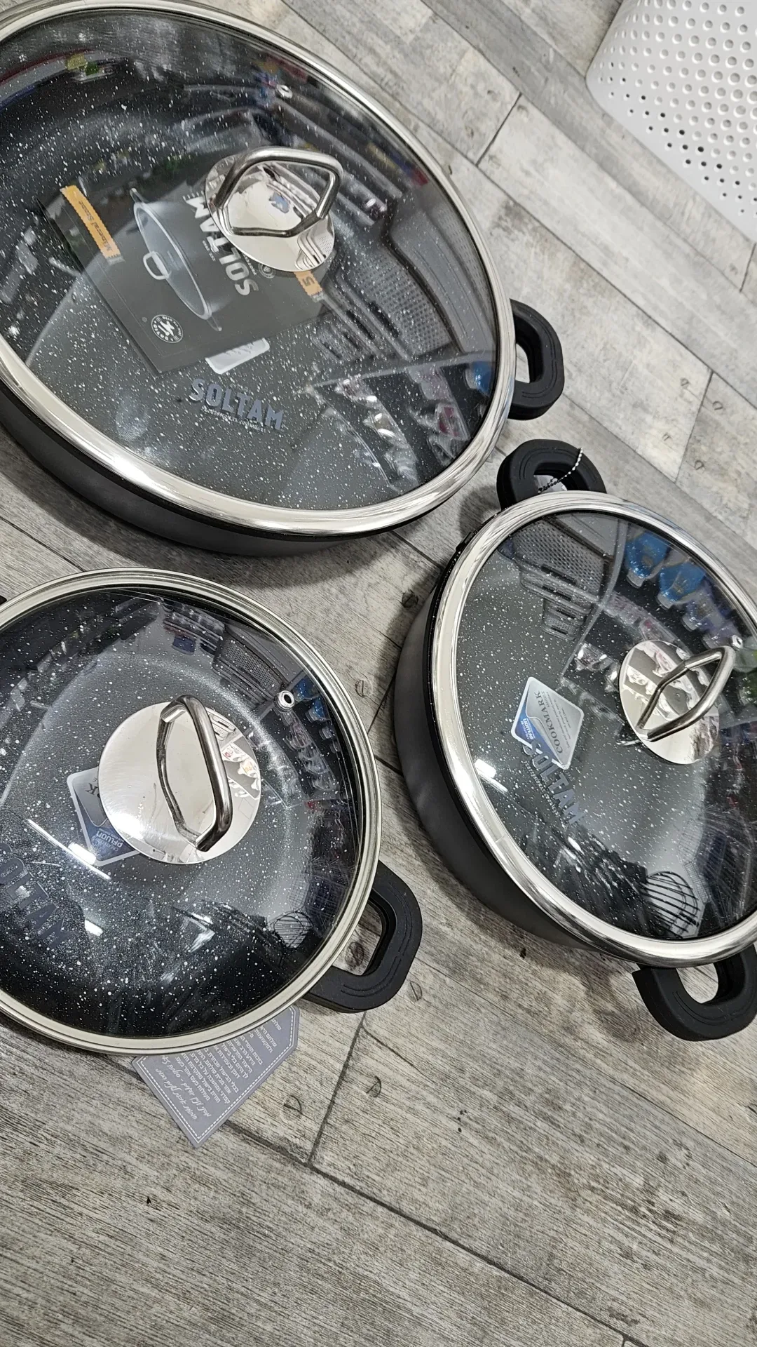 מארז 3 סירי סוטג עם מכסים סולתם