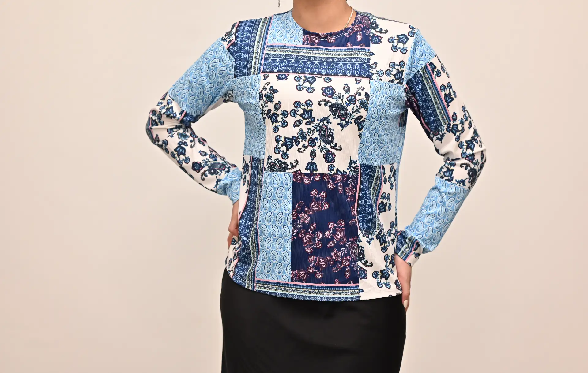 חולצת בנדנה תכלת