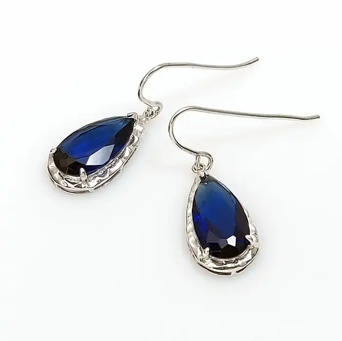 עגילים כסף 925 עם אבני חן