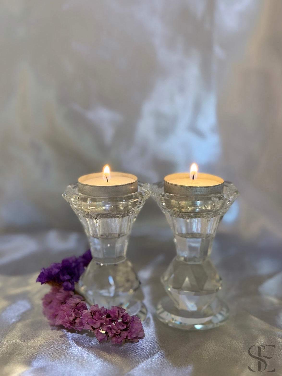 זוג פמוטי קריסטל מהודרים