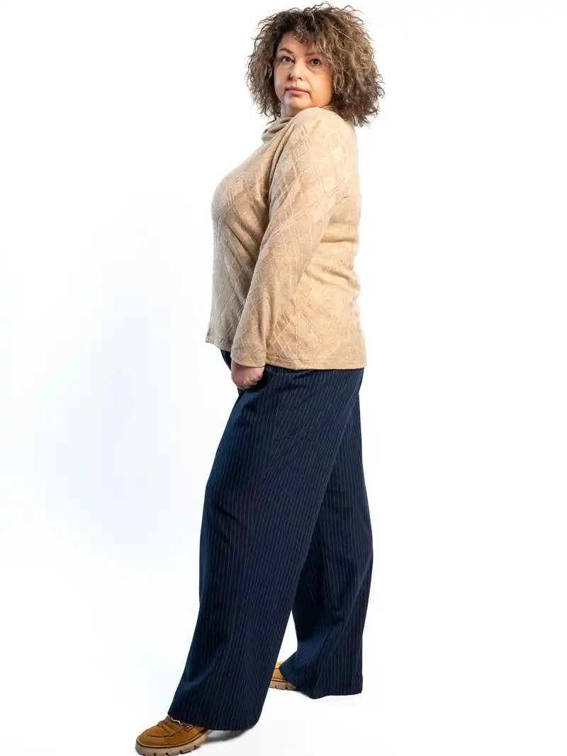 מכנס RONIT נייבי פסים