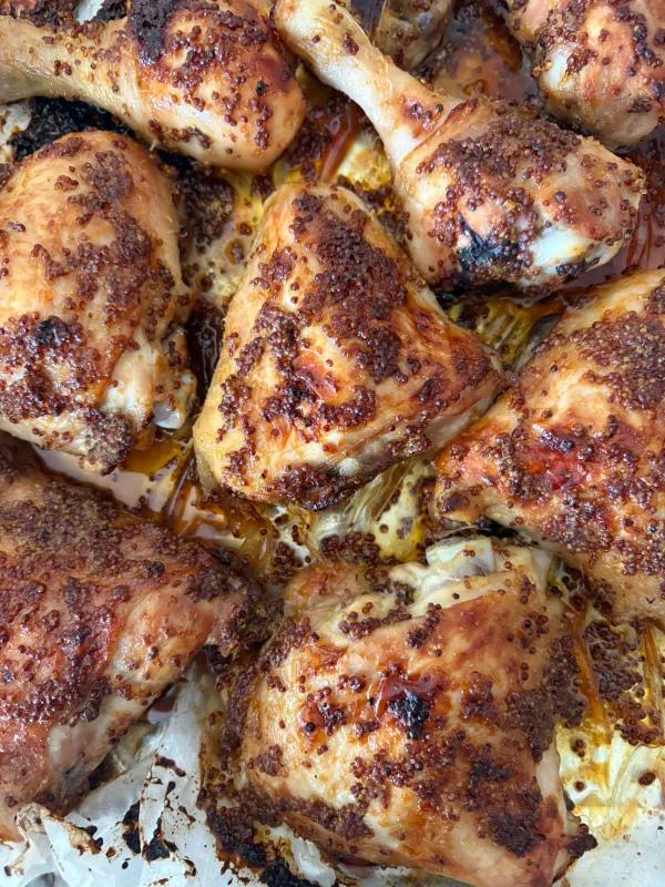 Honey Mustard chicken thighs (6 pieces)