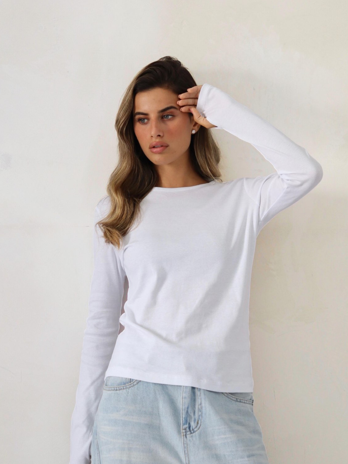 טי שרט ריב כפפה דק