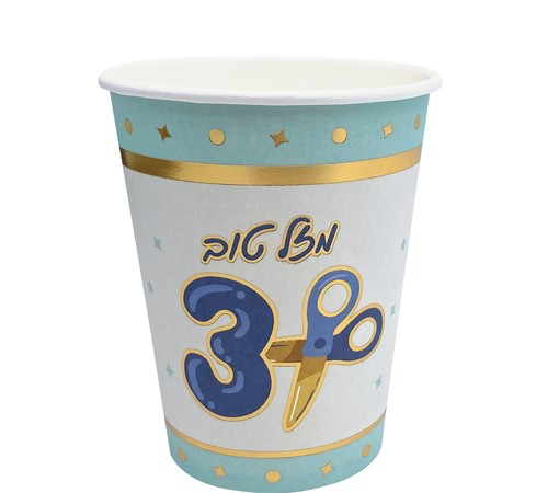 כוסות נייר מסיבת חלאקה-10 יחידות
