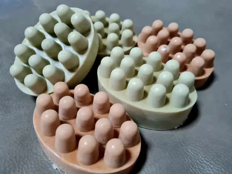 סבון טבעי חמאת שיאה חימר ירוק/ורוד ללחות מוגברת לעור