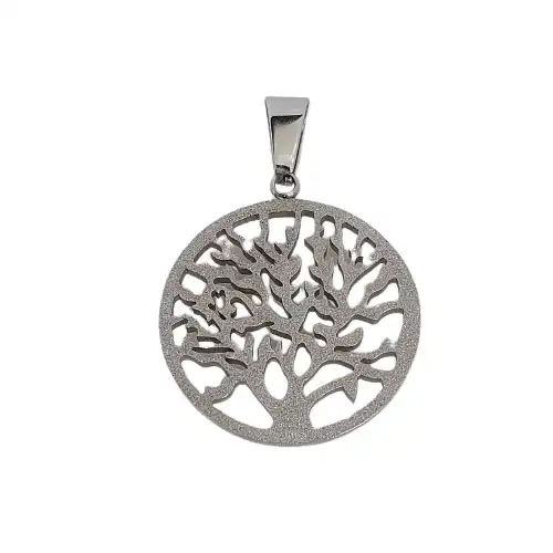 תליון יודאיקה עץ חיים עגול כסף 925
