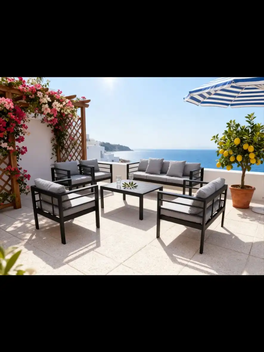 פינת ישיבה דגם ״מארקש" צבע שחור