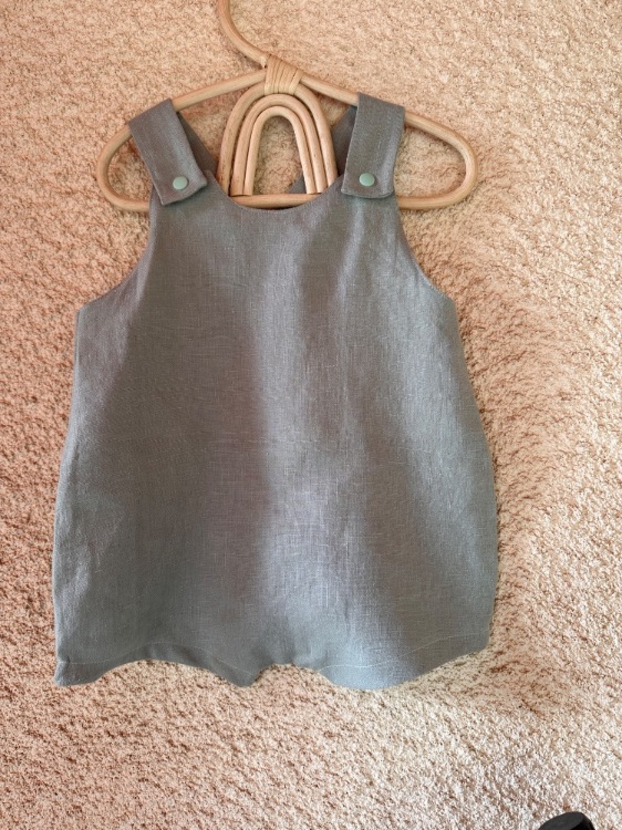 אוברול פשתן תכלת