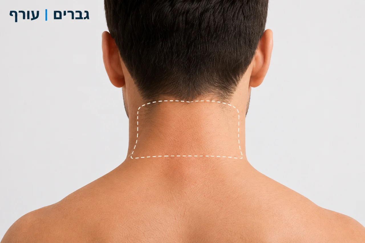 הסרת שיער עורף גבר 10 טיפולים