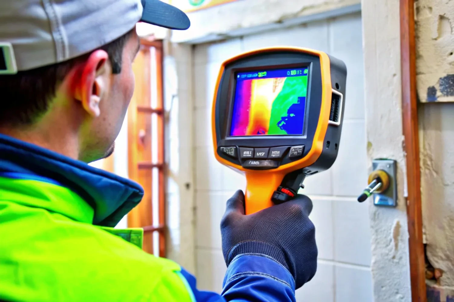 איתור נזילה עם מצלמה תרמית