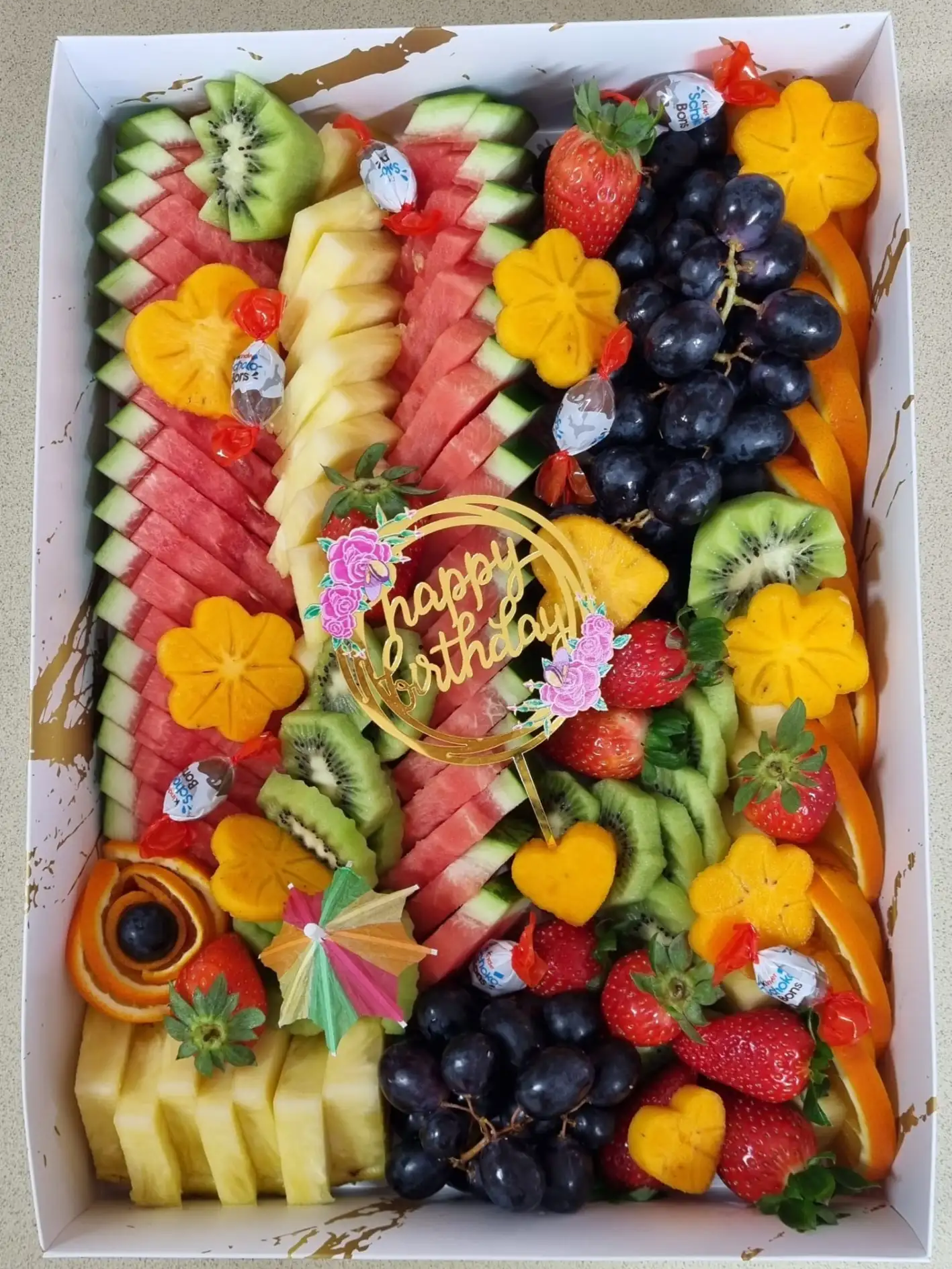 סידור פירות מלבן 25/38 ס"מ