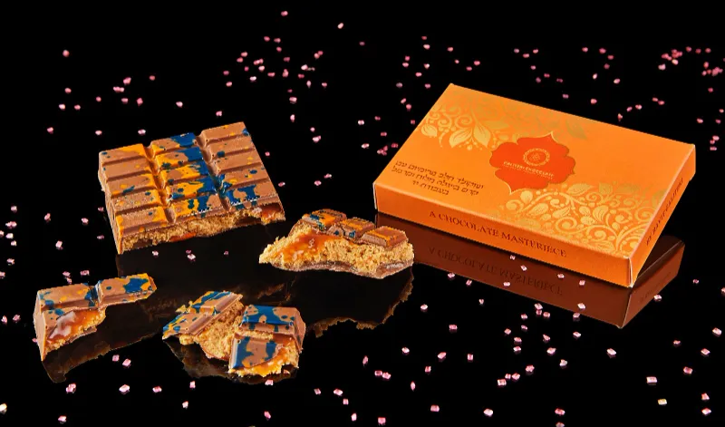 שוקולד דובאי בטעם בייגלה קרמל מלוח