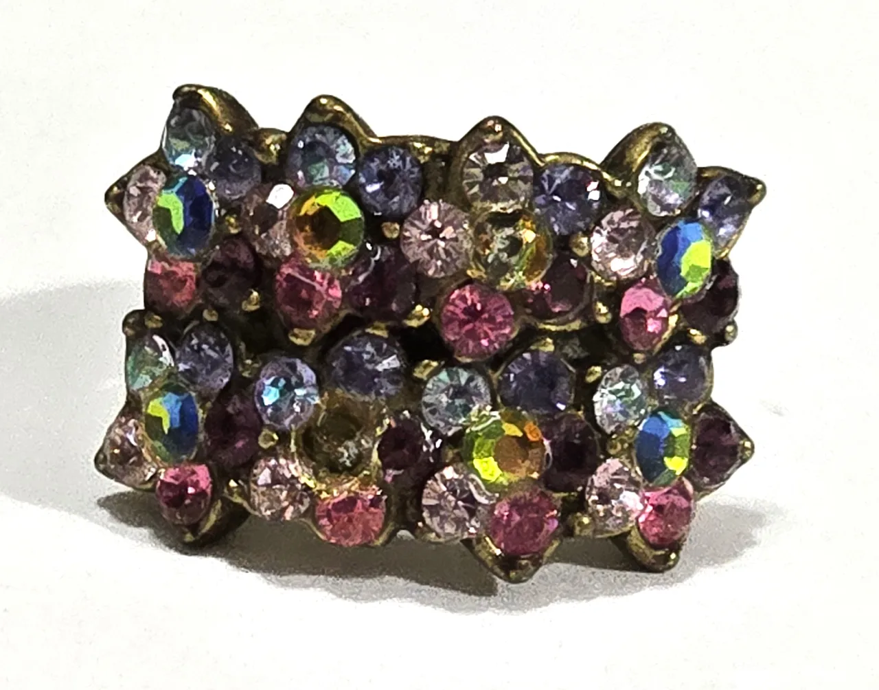 טבעת מבית מיכל נגרים מהממת מתכווננת צבעים מרהיבים אבני סברובסקי