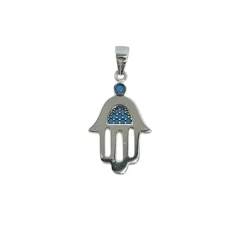 תליון  חמסה יודאיקה  עם אבן אופל כסף 925