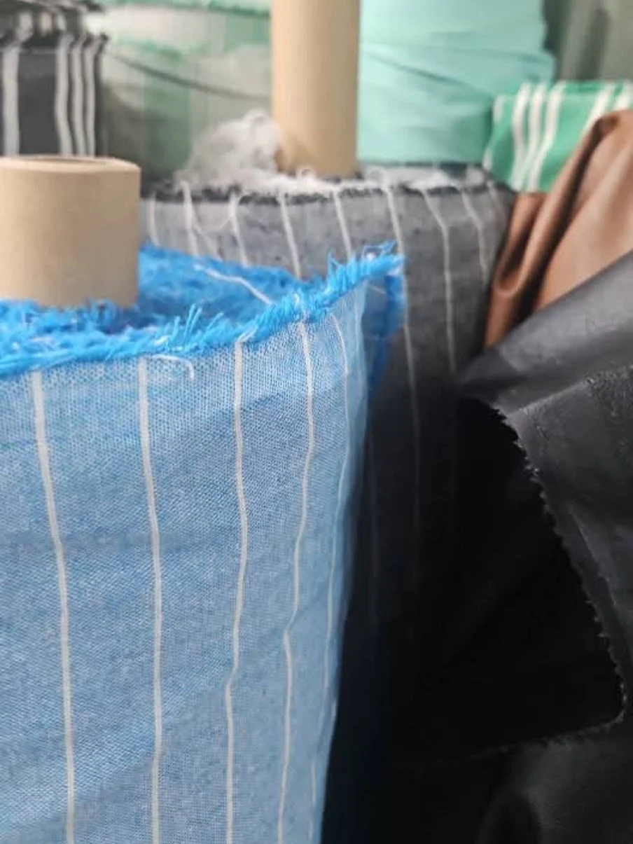 פישתן כותנה פסים רוחב 150 ס"מ