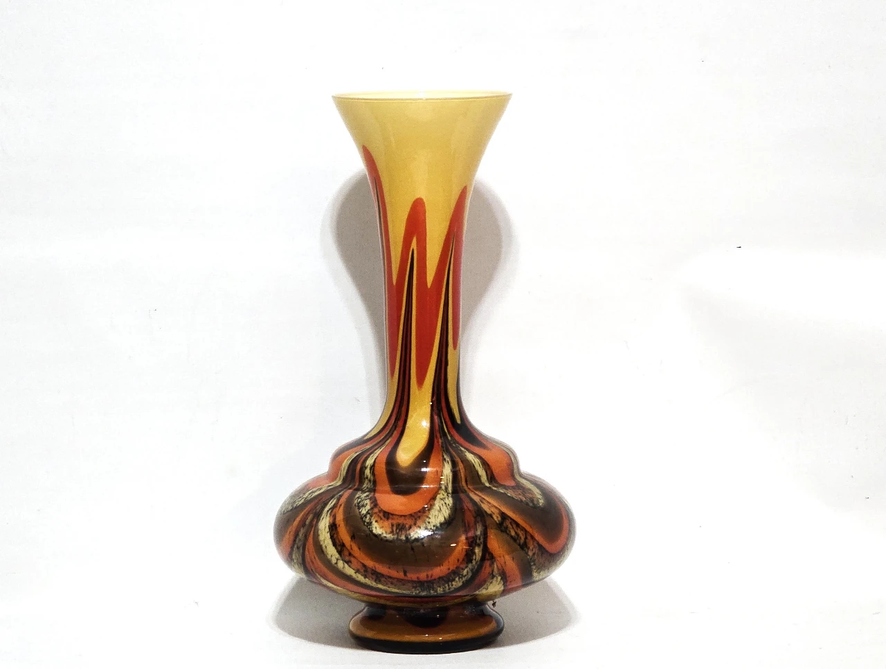 אגרטל צבעוני מהמם מזכוכית גובה 36 ס'מ