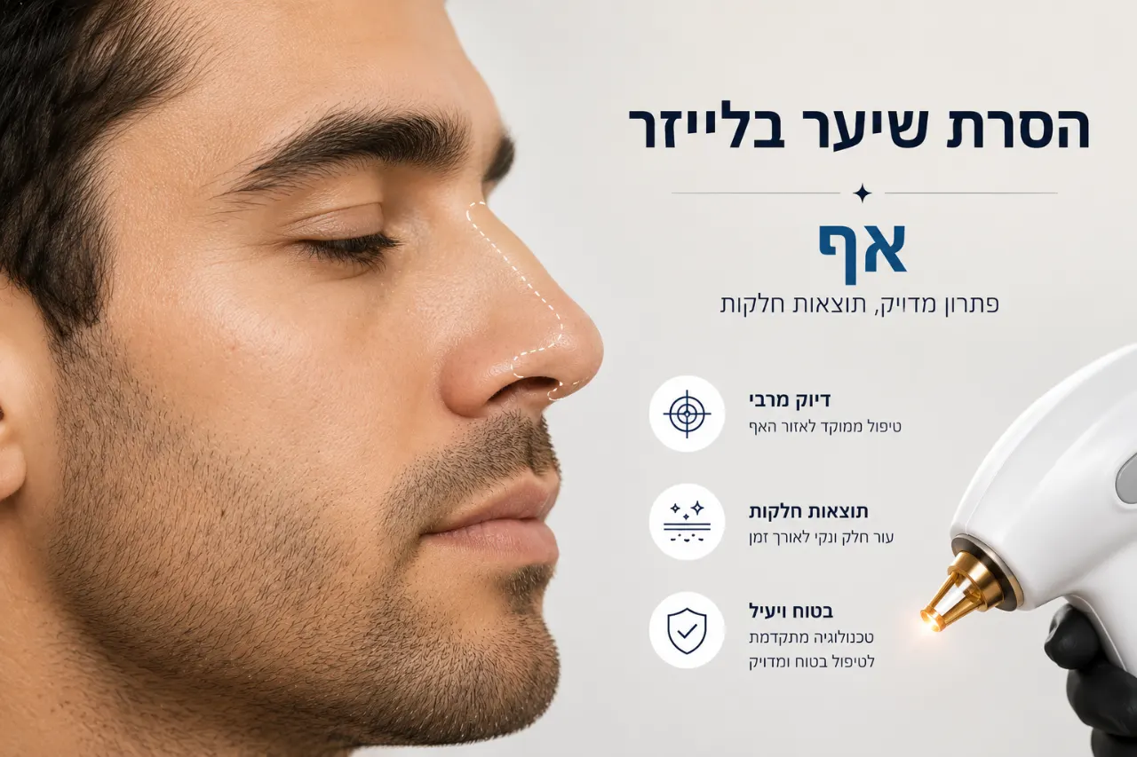 הסרת שיער באף 10 טיפולים