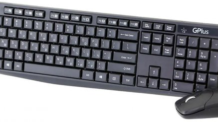 סט מקלדת ועכבר אלחוטיים GPlus KM-008B H.E 2.4GHz - צבע שחור