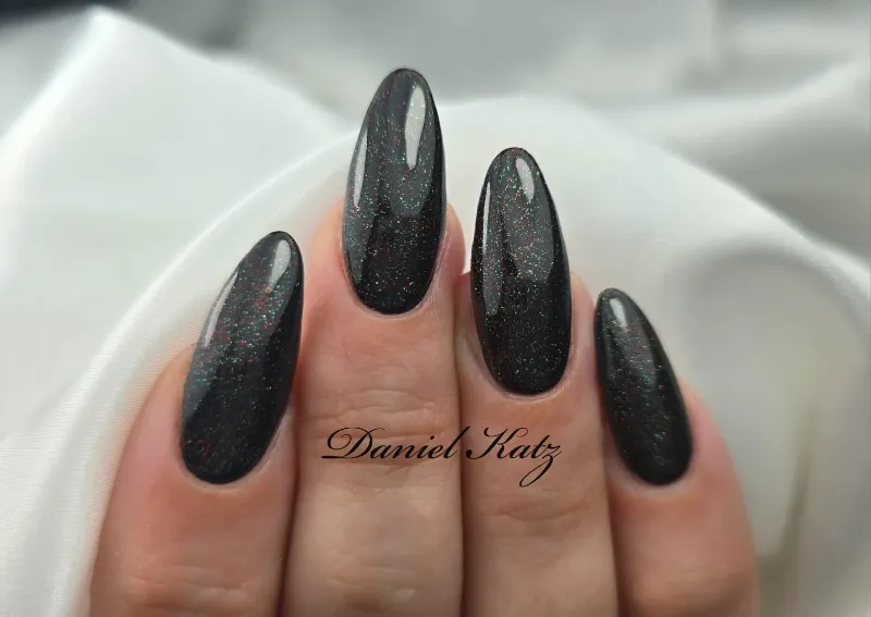 מילוי אקריל שחור נצנץ