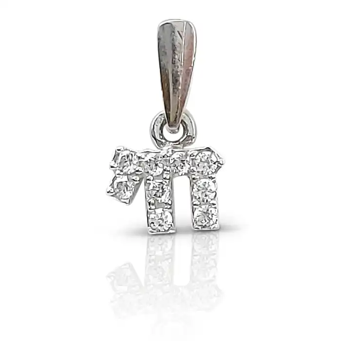 תליון חי קטן משובץ זירקונים 14k