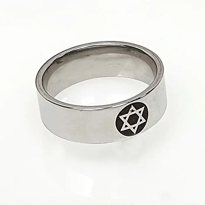 טבעת מגן דוד  גדולה לגבר מסטניסטיל