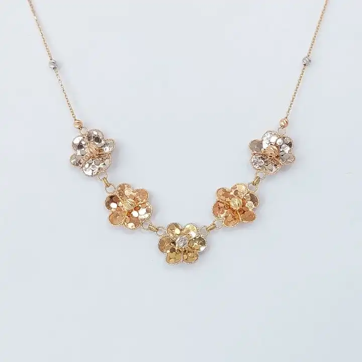 קולייר מודרני זהב 14K תוצרת איטליה