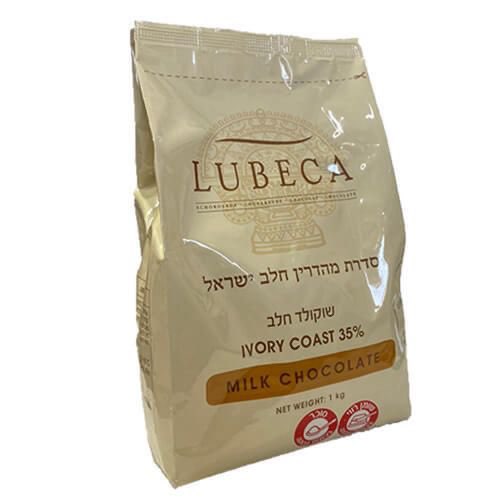 מטבעות שוקולד חלב 35% - Lubeca  ק״ג 1