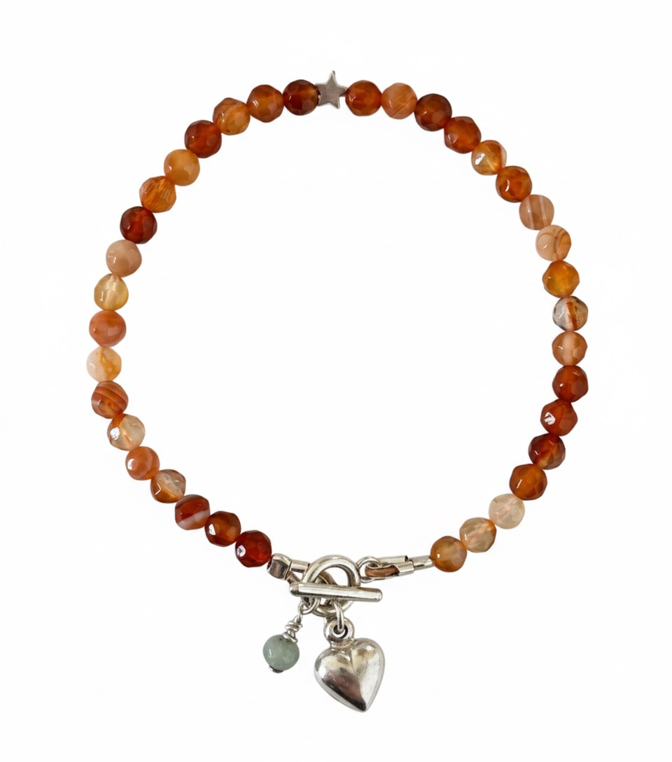 טל – צמיד קרנליאן עם אמזונייט | מאושרת