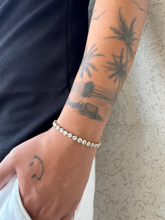 צמיד טניס זהב