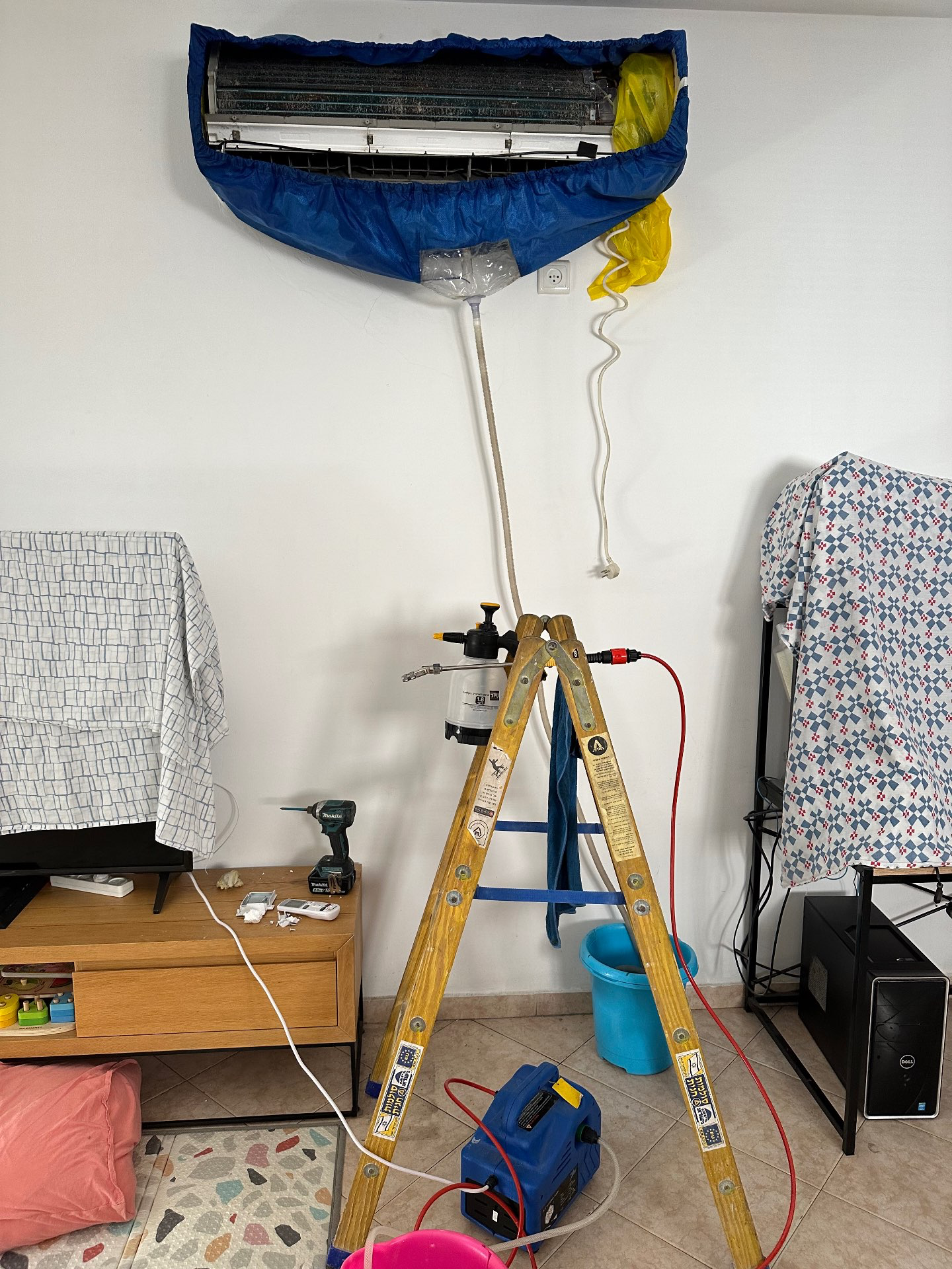 ניקוי מזגן קטן (עד 1.5 כ״ס)