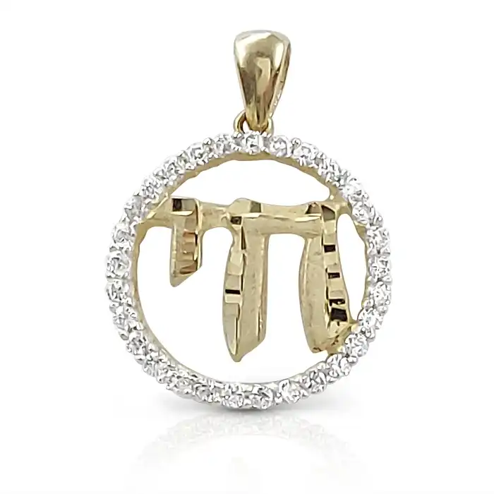 תליון חי בעיגול 14K