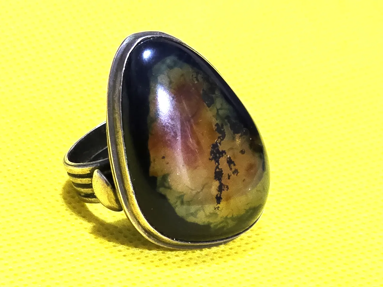 טבעת כסף מרהיבה גדולה איכותית ובעלת נוכחות סטרלינג 925 חתום