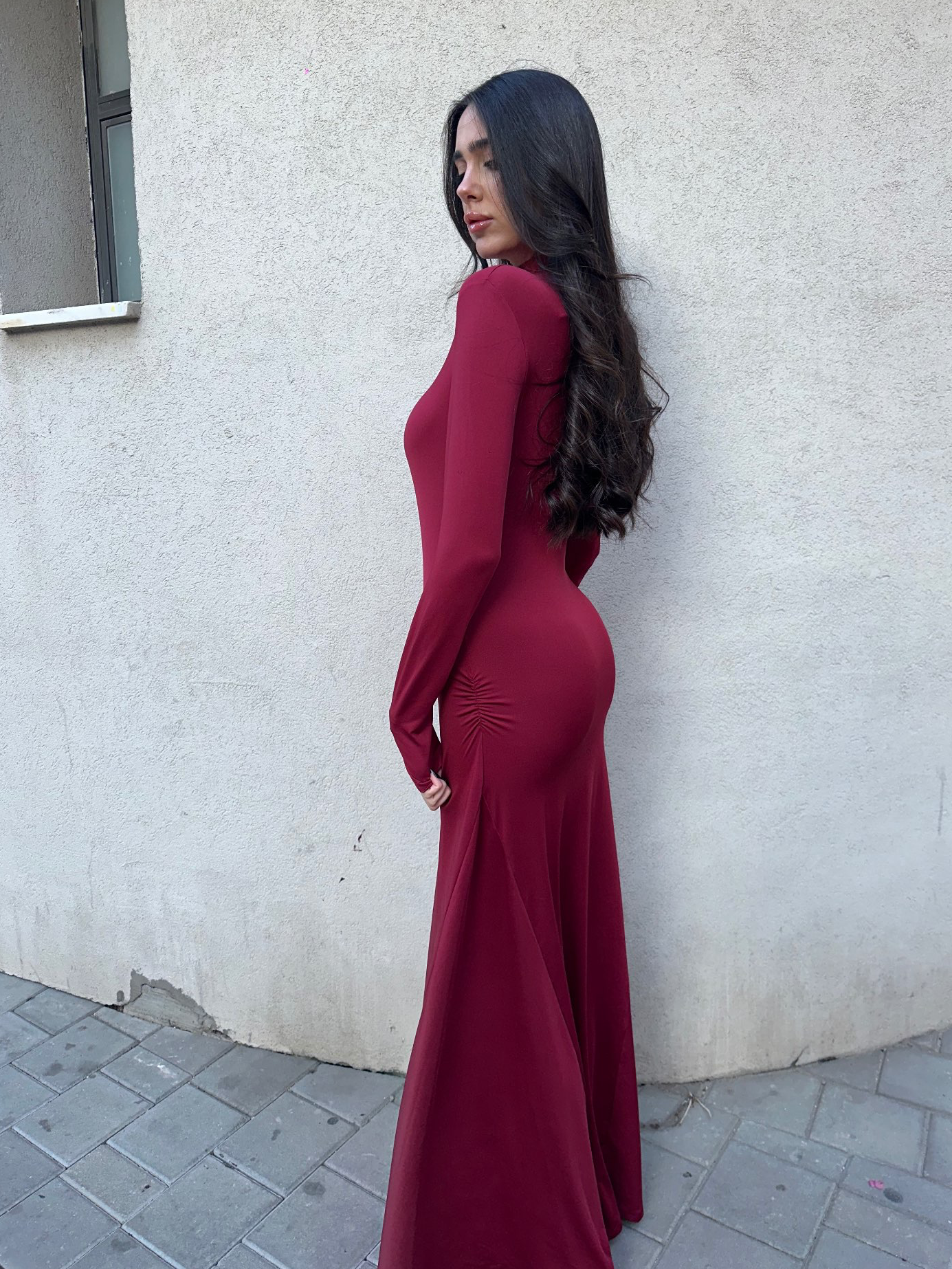 שמלת קלאסי בורדו