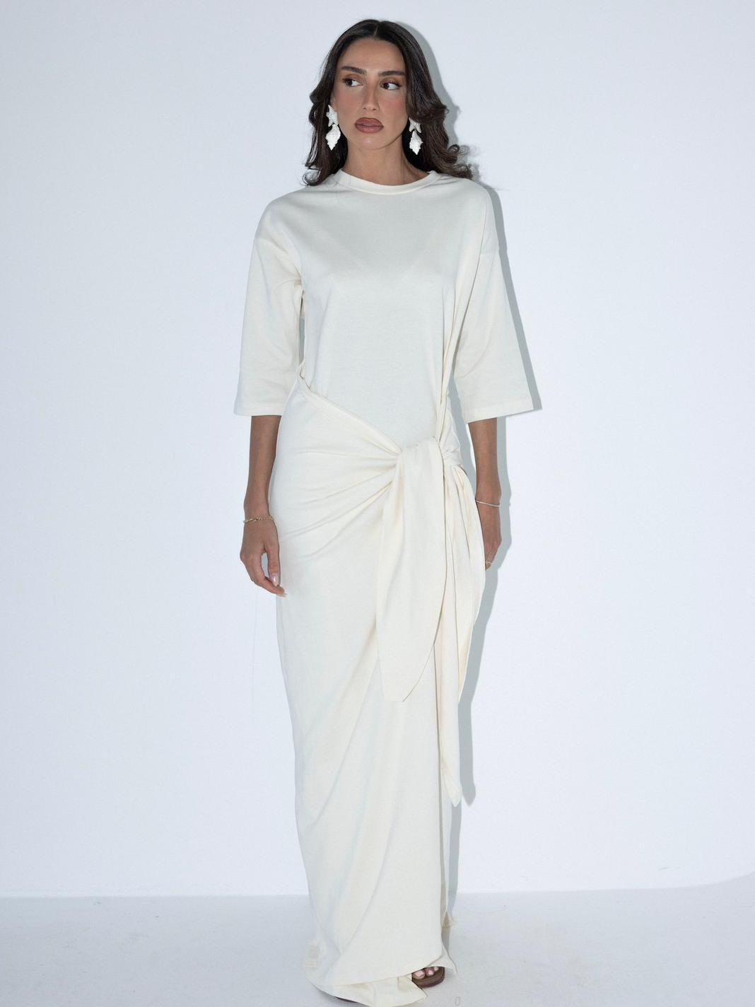 שמלת איירה שמנת