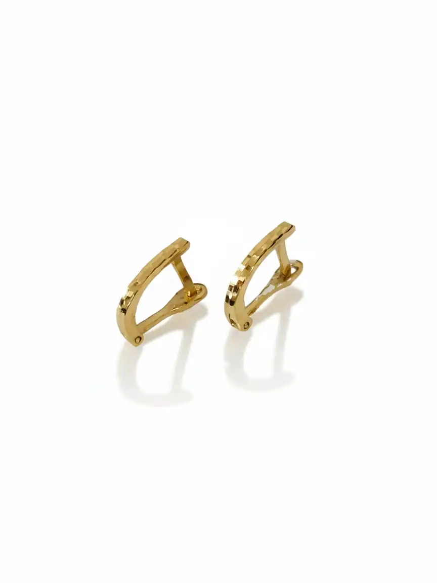 עגילי חישוק זהב 14K לילדה