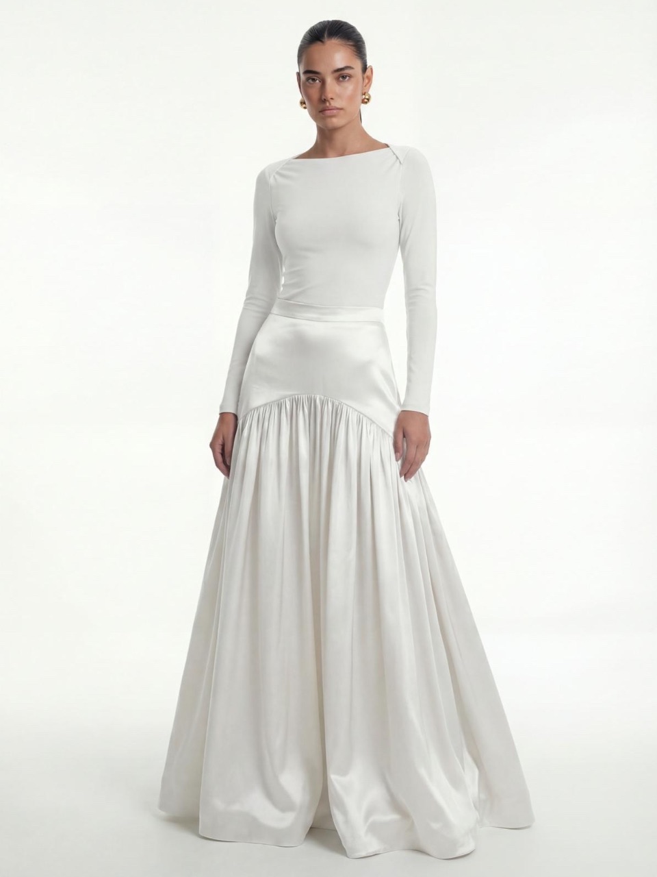 חצאית ערב לבן