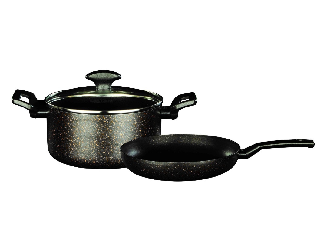 מארז 3 חלקים סיר מחבת ומכסה 24 ס"מ OPTIMA סולתם