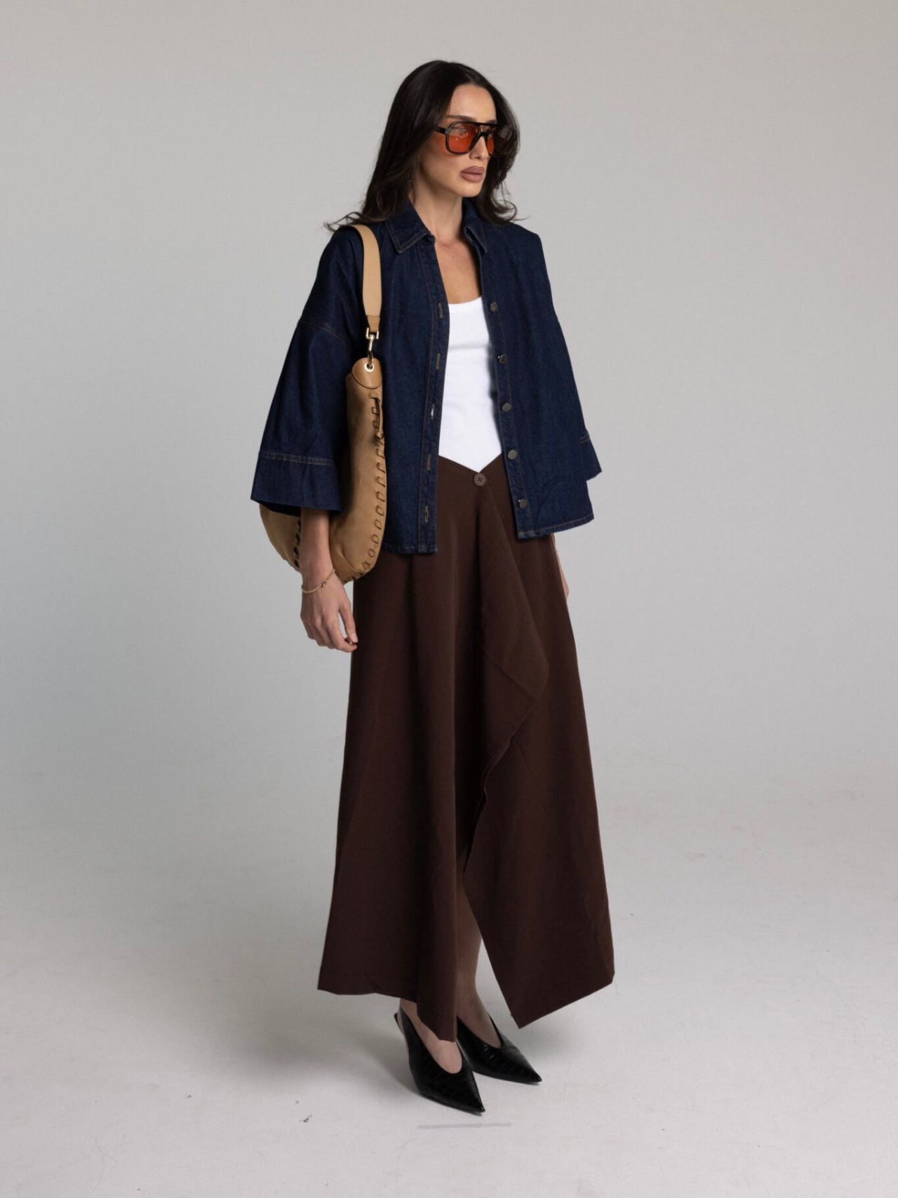 חצאית נילו חום