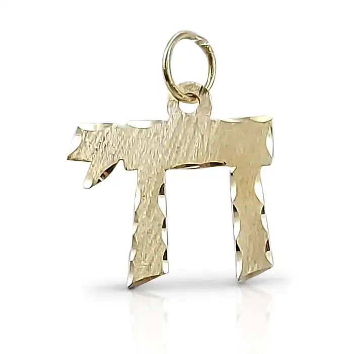 תליון זהב חי בגימור מט 14K