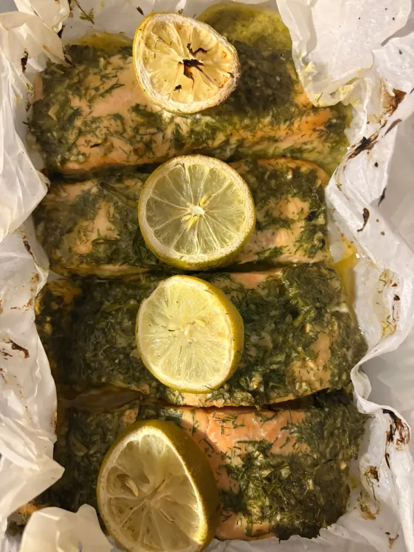 Lemon & dill salmon (4 pieces)