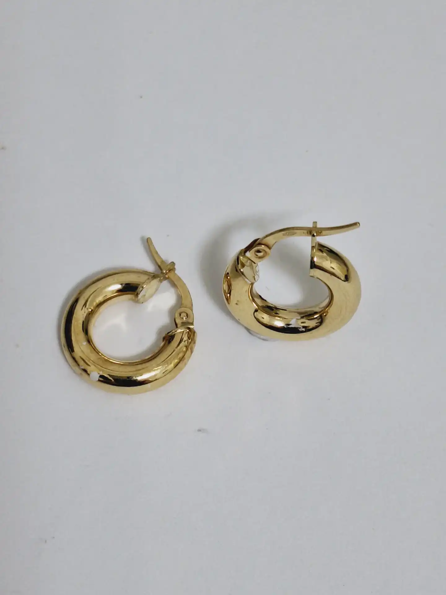 עגילי חישוק זהב 14K