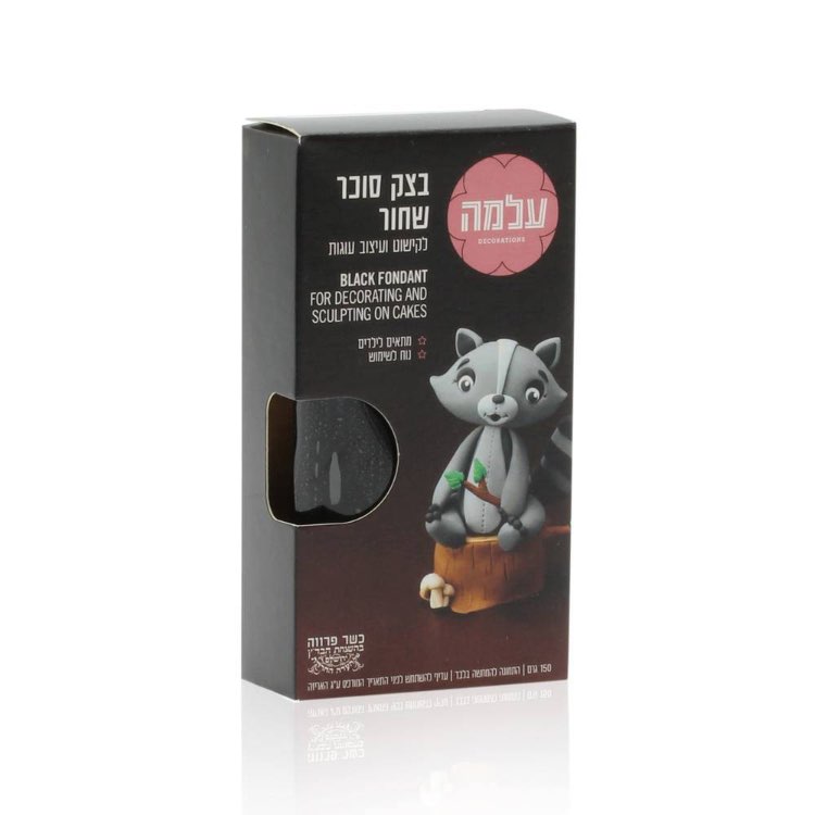 בצק סוכר עלמה 150 גרם - שחור